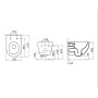 'DESIGN' RIMOFF WC SUSPENDU AVEC HYGIÈNE (BIDET) INOX + ROBINET D'EAU FROIDE/CHAUDE - BLANC