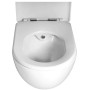 'DESIGN' RIMOFF WC SUSPENDU AVEC HYGIÈNE (BIDET) INOX + ROBINET D'EAU FROIDE - BLANC