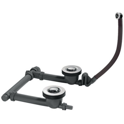 wirquin vidage ultra-plat pour évier Ø 90 1bac 1/2 ou 2 bacs