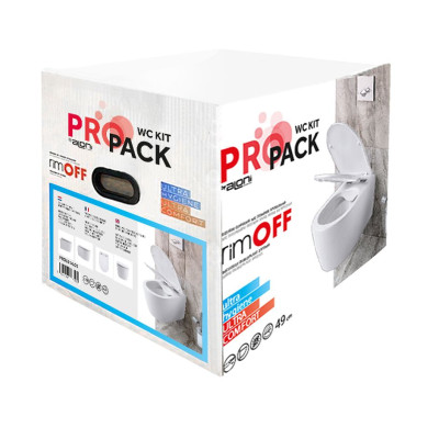 ALONI PRO TOILETTE SUSPENDUE À REBORD + SIÈGE - BLANC