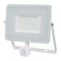 V-TAC Projecteur à capteur LED 50W SAMSUNG Fonction de coupure de puce Corps blanc 6400K