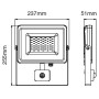 V-TAC Projecteur à capteur LED 50W SAMSUNG Fonction de coupure de puce Corps blanc 6400K
