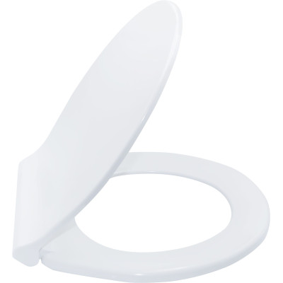 ALONI NICE Abattant de WC DUROPLAST SOFT-CLOSE AVEC CHARNIÈRES EN ACIER INOXYDABLE - BLANC