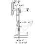 RÉSERVOIR GEBERIT POUR WC SUSPENDU 3-6L BÂTI-SUPPORT