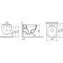 WC SUSPENDU DESIGN BLANC SANS SPRAY (BIDET)