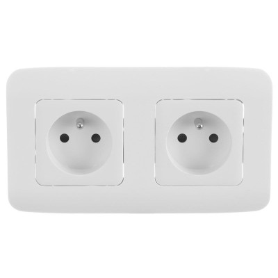 Double prise blanc mat LEXMAN Cosy