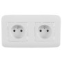 Double prise blanc mat LEXMAN Cosy