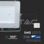 Projecteur LED 200 W SMD Samsung Chip Slim Corps gris 4 000 K