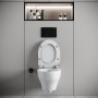 WC suspendu Creavit Ness avec bidet - Chasse d'eau Tornado - Sans rebord - Blanc brillant