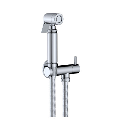 ROBINET DE BIDET ET TOILETTE ALONI DESIGN - DOUCHETTE À MAIN - FLEXIBLE DE DOUCHE - SUPPORT - CHROME