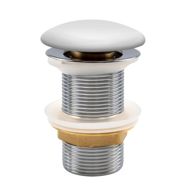 BOUCHON DE VIDANGE ALONI EN CÉRAMIQUE BLANCHE 5/4 SANS TROP-PLEIN