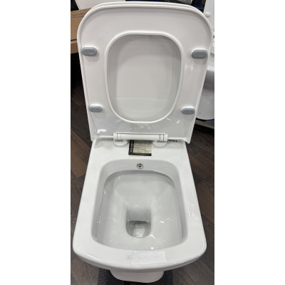 STIL CUVETTE DE TOILETTE A POSER AVEC BIDET + ROBINET D’EAU FROIDE - BLANC