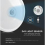 Plafonnier LED V-TAC 12W  Détecteur de mouvement intégré – IP20 – Pour usage intérieur