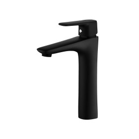 ALONI 'FORCE' MITIGEUR DE LAVABO SURÉLEVÉ - NOIR MAT