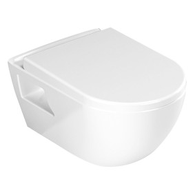 ALONI 'DESIGN' WC SUSPENDU AVEC BIDET EN INOX - BLANC