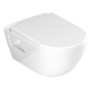ALONI 'DESIGN' WC SUSPENDU AVEC BIDET EN INOX - BLANC