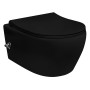 ALONI WC SUSPENDU DESIGN AVEC BIDET EAU CHAUDE/FROIDE - NOIR MAT