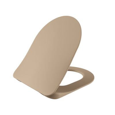 SIÈGE DE WC DUROPLAST SOFT-CLOSE AVEC CHARNIÈRES EN INOX - CAPPUCCINO MAT