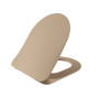 SIÈGE DE WC DUROPLAST SOFT-CLOSE AVEC CHARNIÈRES EN INOX - CAPPUCCINO MAT