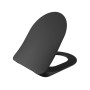 SIÈGE DE WC DUROPLAST SOFT-CLOSE AVEC CHARNIÈRES EN INOX - ANTHRACITE MAT