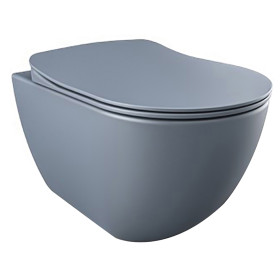 RIMOFF WC SUSPENDU AVEC HYGIÈNE (BIDET) INOX - BASALTE MAT