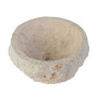 BOL À LAVER EN MARBRE NATUREL ÉRODÉ - CRÈME 30-35x15CM