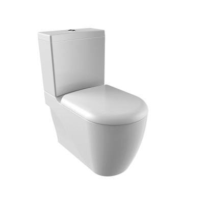 WC SUR PIED XXL BLANC, AVEC DOUCHETTE (BIDET), SORTIE MURALE/SOUS SOL