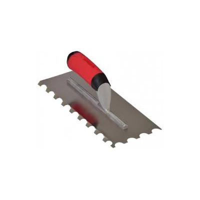 MR BRICOLLAGE truelle de plâtrier dent demi lune 28x12 cm