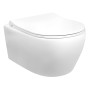 WC SUSPENDU ALONI AVEC PULVÉRISATEUR EN ACIER INOXYDABLE BLANC MAT